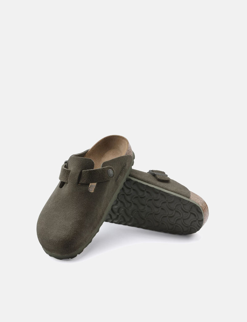 Birkenstock Womens Boston Suede (Narrow) - Modern Thyme