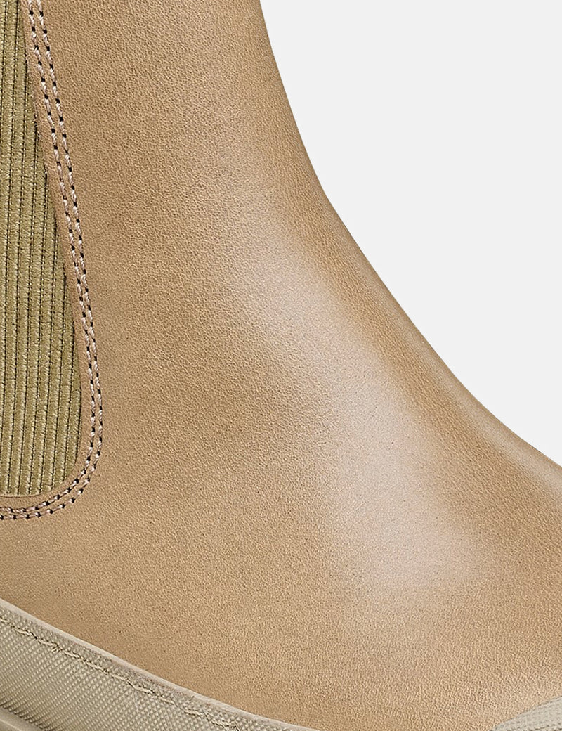 Birkenstock Womens Prescott Natural Leather Slip-On (Narrow) - Taupe