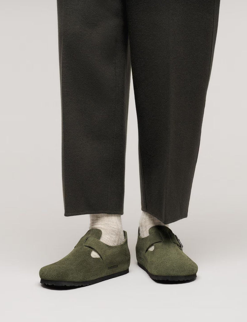 Birkenstock London Suede (Regular) - Thyme Green