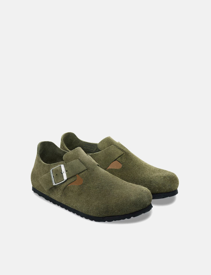 Birkenstock London Suede (Regular) - Thyme Green
