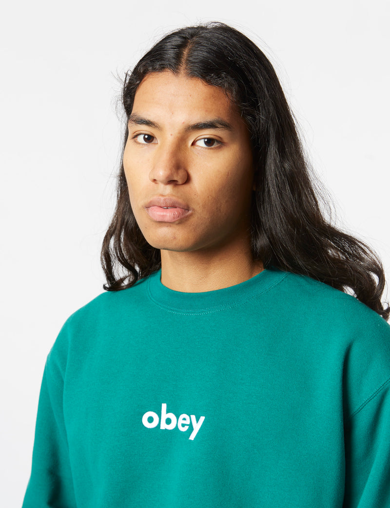 Obey Lowercase Sweatshirt - Adventure Green