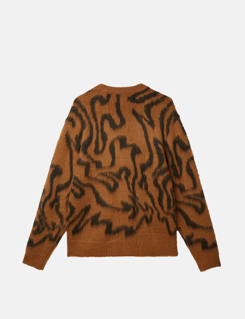 Obey Pally Cardigan - Catechu Wood Brown