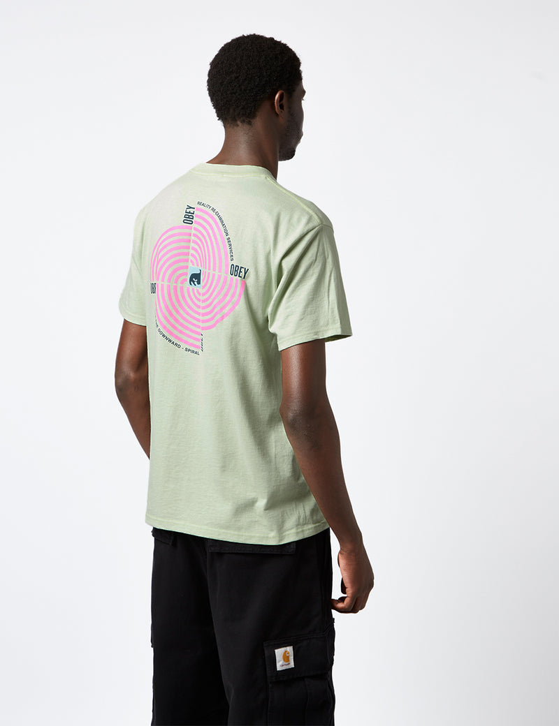 Obey Downward Spiral T-Shirt - Cucumber Green