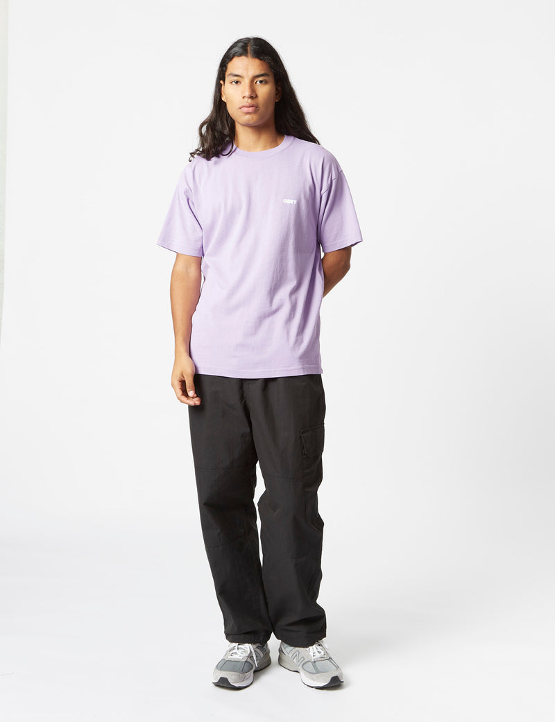 Obey Bold 3 T-Shirt - Digital Lavender