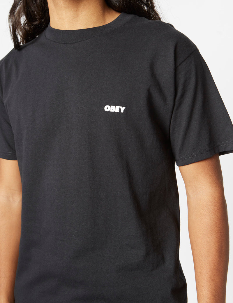 Obey Bold 3 T-Shirt - Off Black
