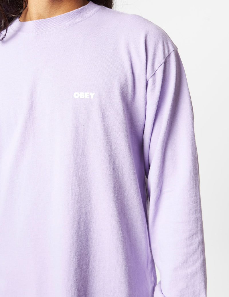Obey Bold 3 Long Sleeve T-Shirt - Digital Lavender