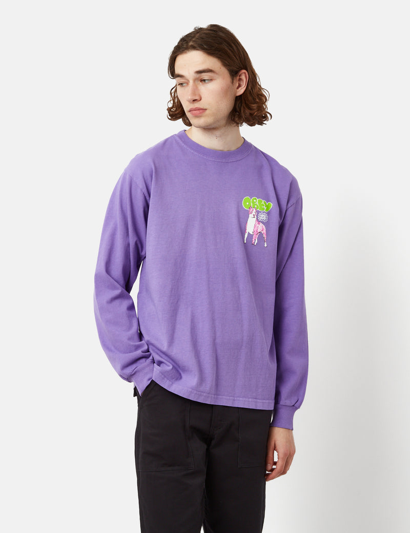 OBEY Heavy Sound Heavyweight T-Shirt - Purple Flower