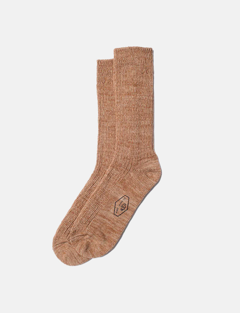 Nudie Chunky Sock Rebirth - Beige Melange