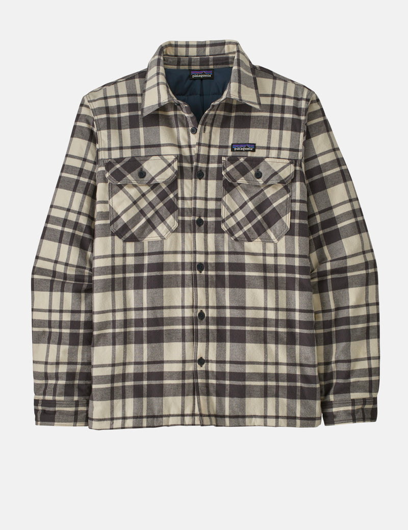 Patagonia Insulated Fjord Flannel Shirt Ice Caps - Smoulder Blue