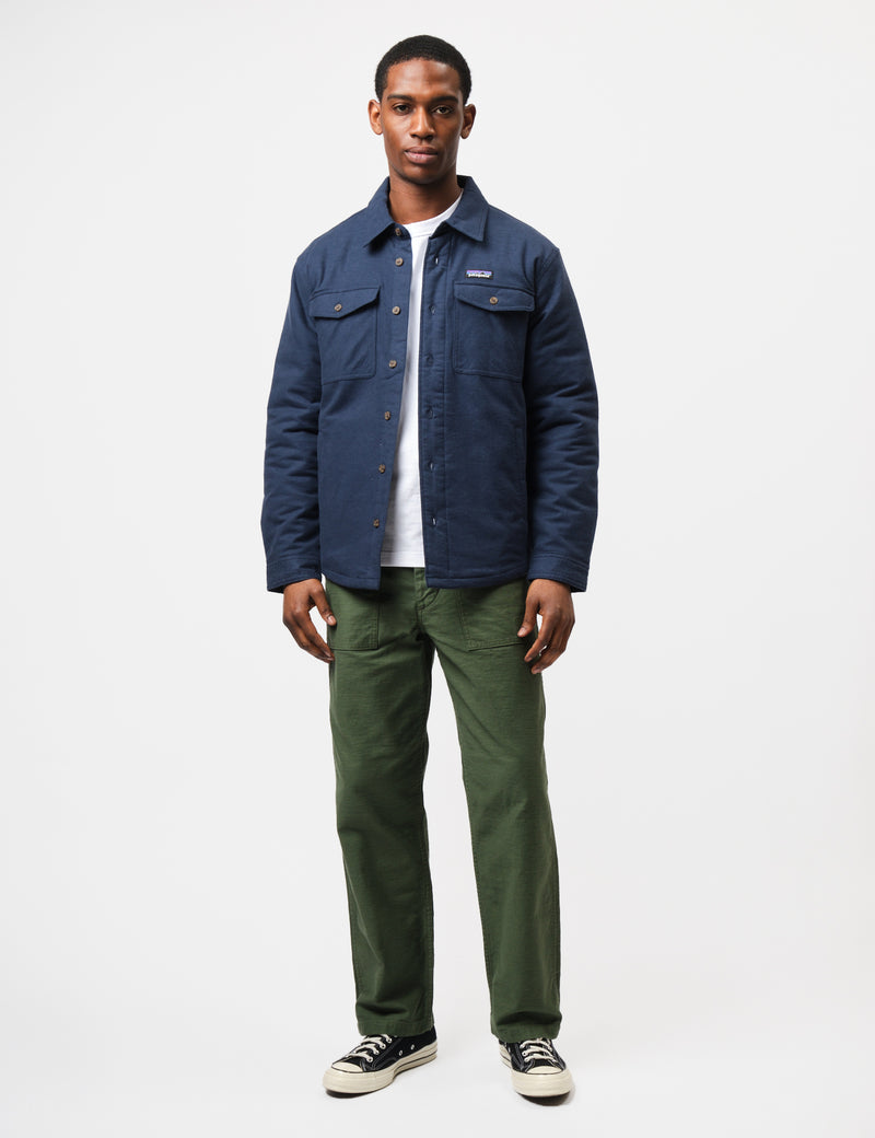 Patagonia Insulated Fjord Flannel Shirt - New Navy Blue