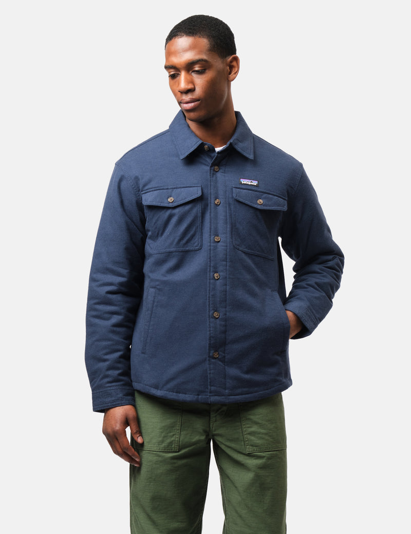 Patagonia Insulated Fjord Flannel Shirt - New Navy Blue