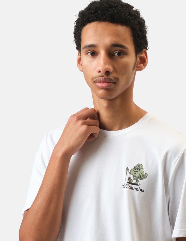 Columbia Hageman Graphic Hike On Techincal T-Shirt - White