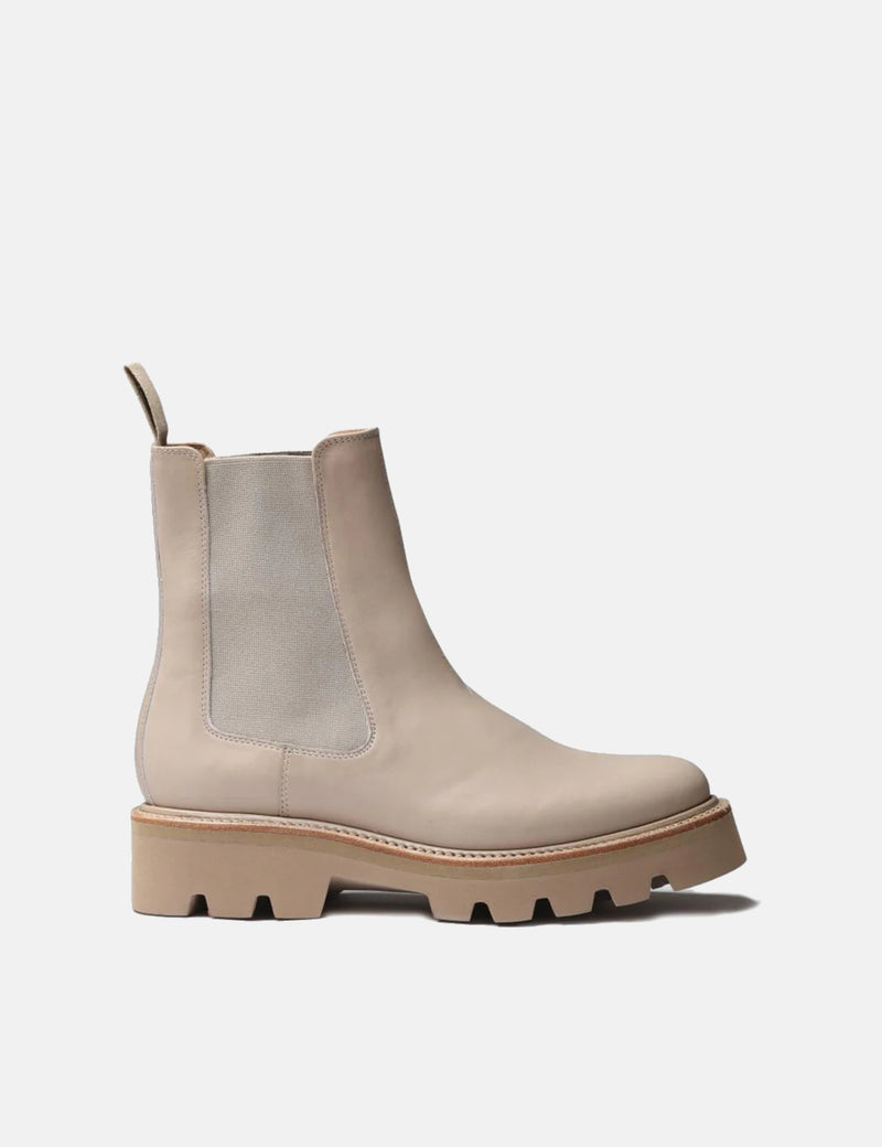 Womens Grenson Milly Chelsea Boot (Vegan Faux Leather) - Stone Grey