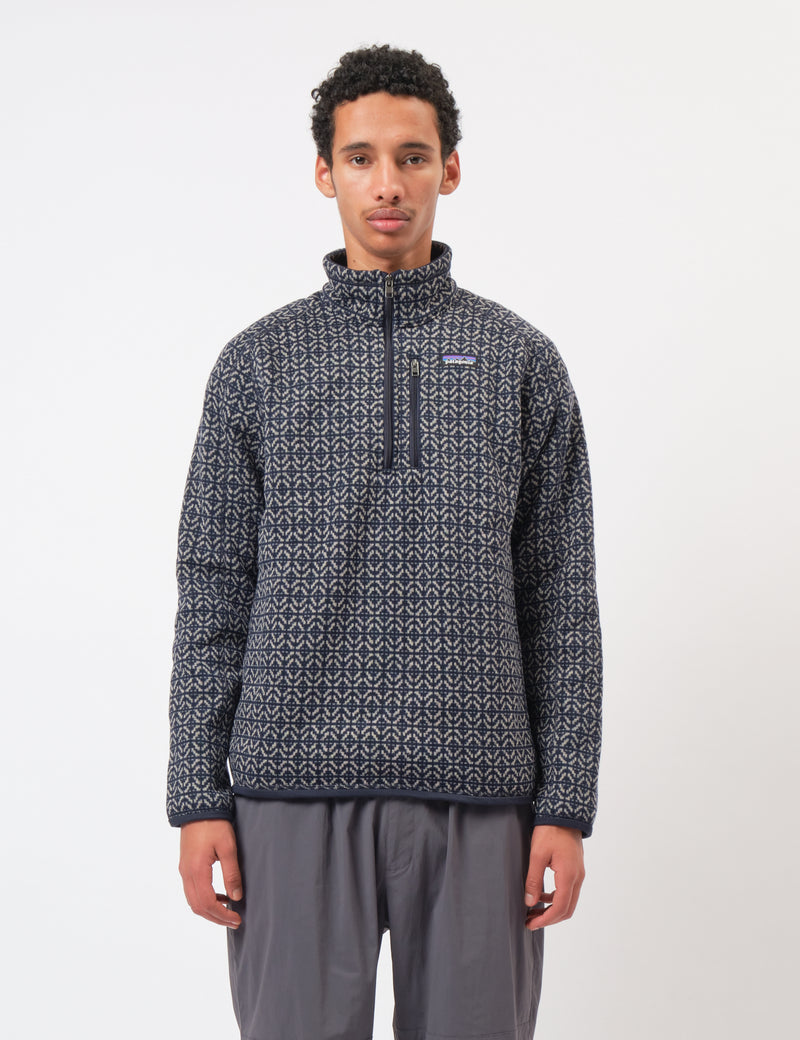 Patagonia Better Sweater 1/4 Zip Fleece (Scales) - Sunken Blue