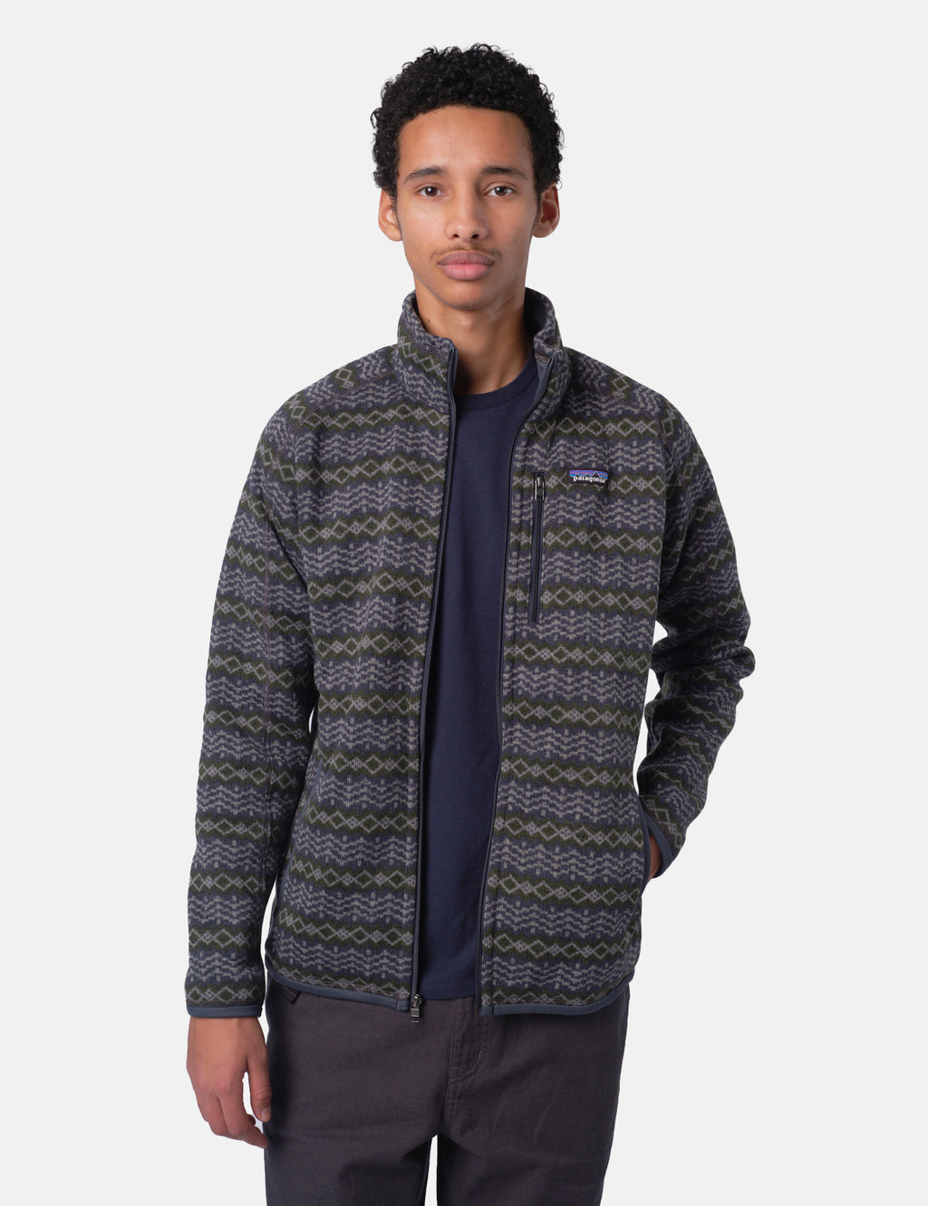 Patagonia Better Sweater Woven Together Jacket - Smolder Blue | Urban ...