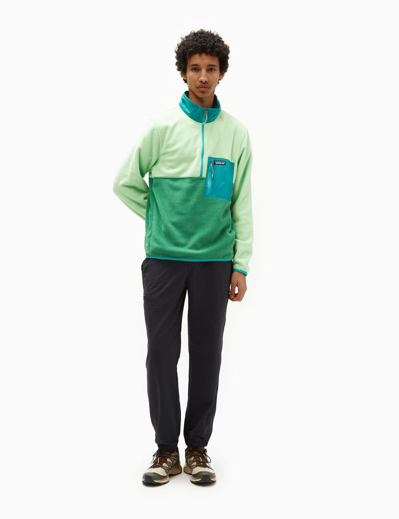 Patagonia Microdini 1/2 Zip Fleece Pullover - Gather Green