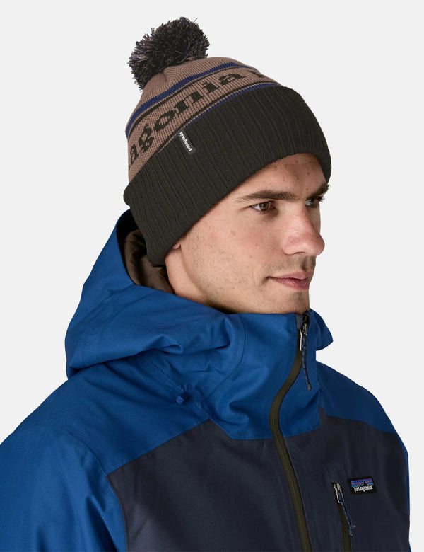 Patagonia Powder Town Beanie Hat (Park Stripe) - Marlow Brown
