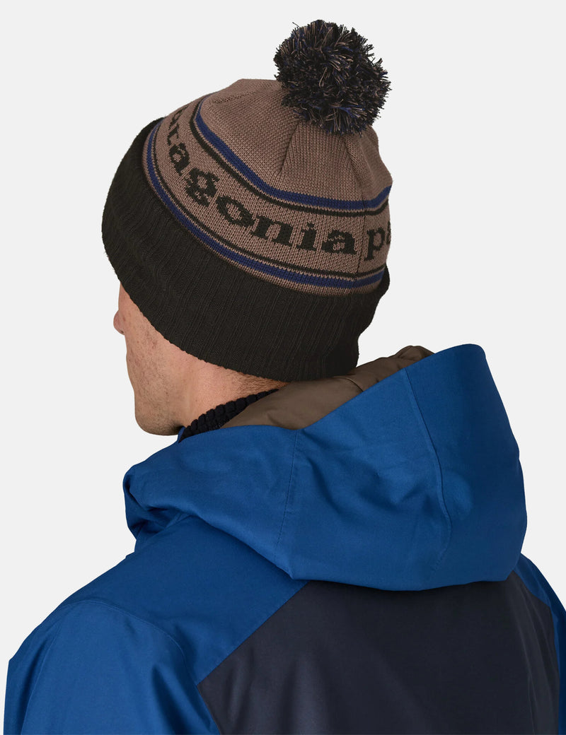 Patagonia Powder Town Beanie Hat (Park Stripe) - Marlow Brown