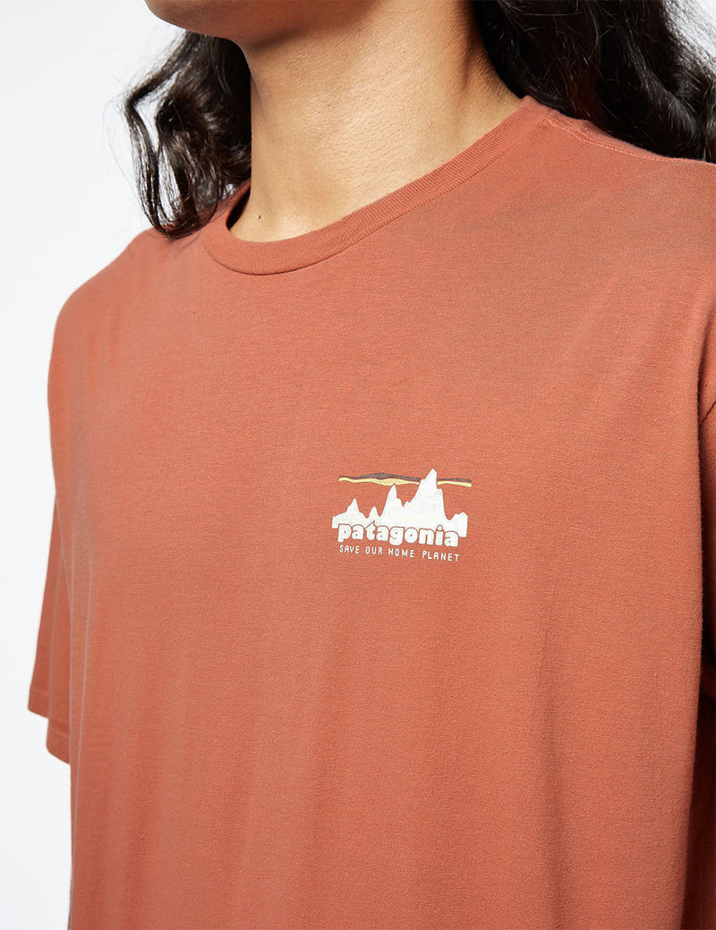 Patagonia '73 Skyline Organic T-Shirt - Burl Red