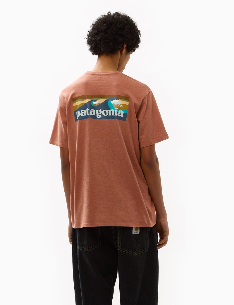 Patagonia Boardshort Logo Pocket T-Shirt - Sienna Clay