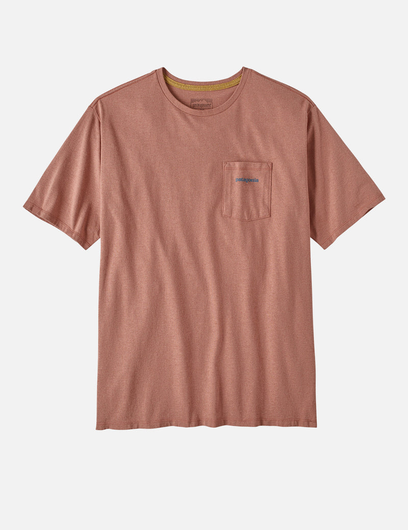 Patagonia Boardshort Logo Pocket T-Shirt - Sienna Clay