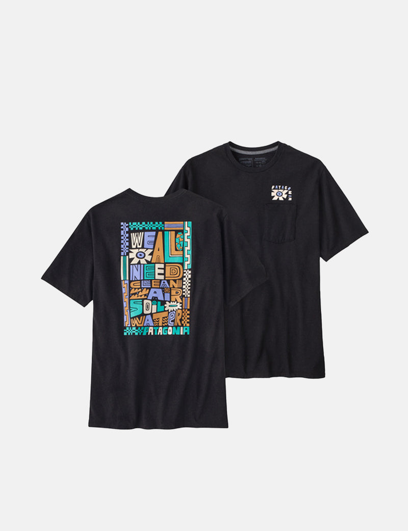 Patagonia We All Need Pocket Responsibili-Tee T-Shirt - Ink Black