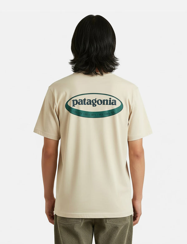 Patagonia '95 Oval Logo T-Shirt - Undyed Natural | Urban Excess