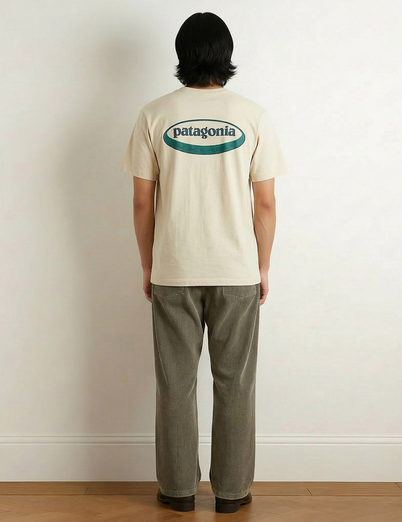 Patagonia '95 Oval Logo T-Shirt - Undyed Natural | Urban Excess