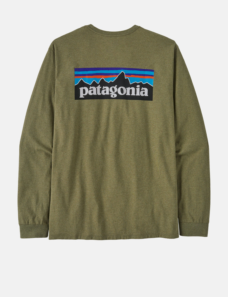 Patagonia P-6 Logo Responsibili-Tee Long Sleeve T-Shirt - Buckthorn Green