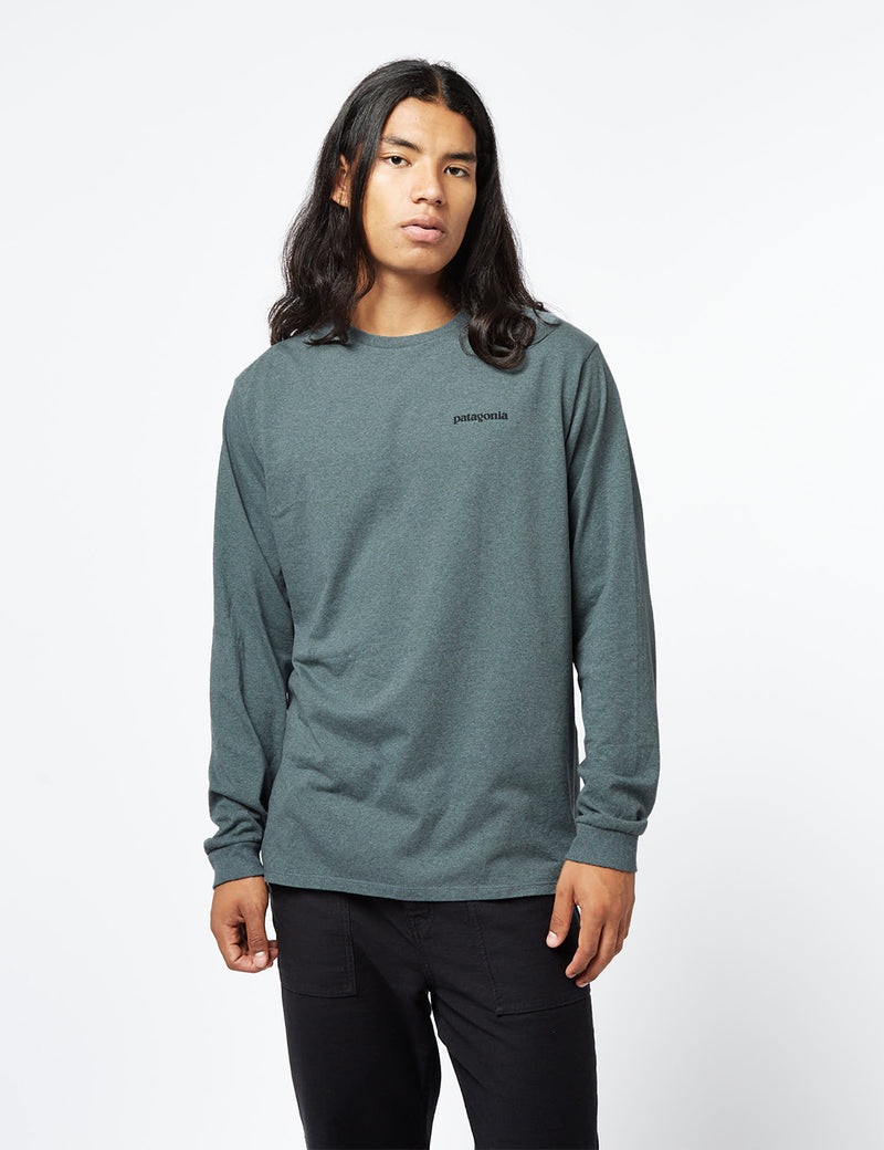 Patagonia P-6 Logo Responsibili-Tee Long Sleeve T-Shirt - Nouveau Green