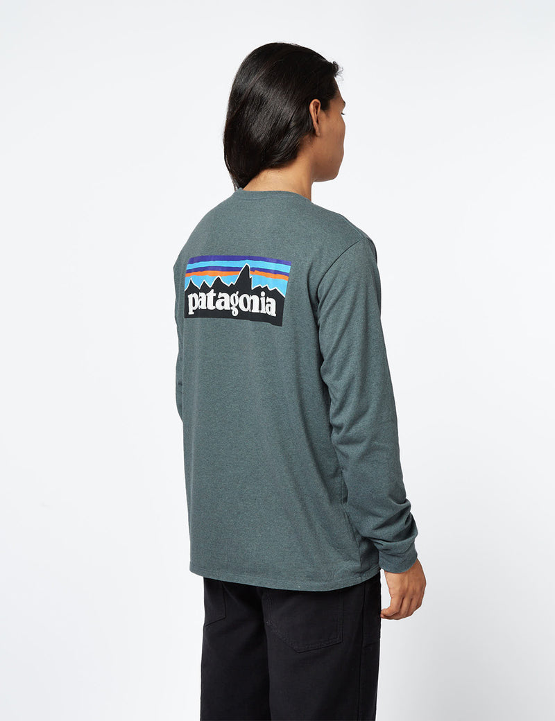 Patagonia P-6 Logo Responsibili-Tee Long Sleeve T-Shirt - Nouveau Green