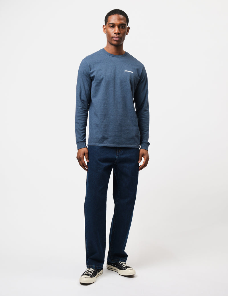 Patagonia Long Sleeve P-6 Logo Responsibili-Tee T-Shirt - Utility Blue
