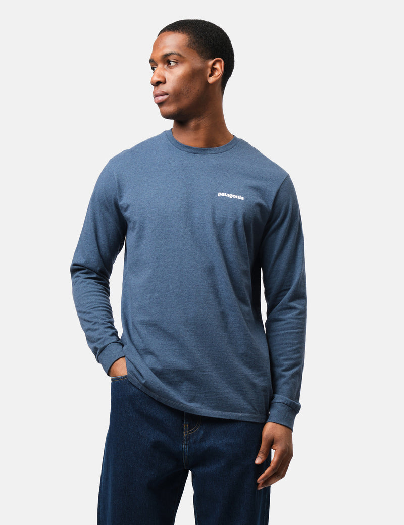 Patagonia Long Sleeve P-6 Logo Responsibili-Tee T-Shirt - Utility Blue