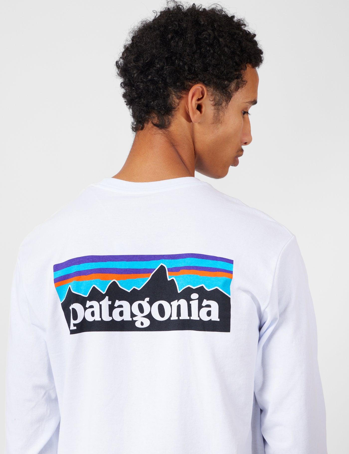 Patagonia P-6 Logo Responsibili-Tee Long Sleeved T-Shirt - White