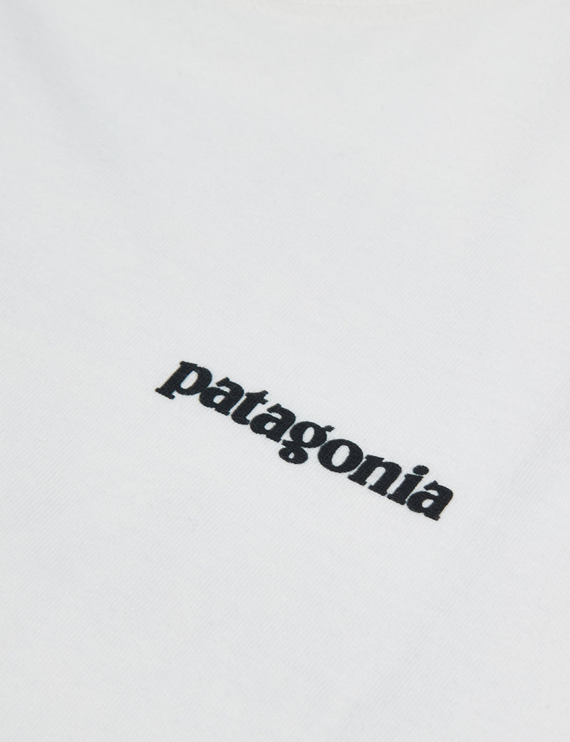 Patagonia P-6 Logo Responsibili-Tee Long Sleeved T-Shirt - White