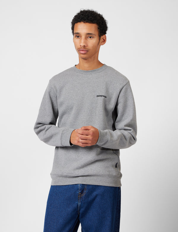 Patagonia Fitz Roy Icon Uprisal Crew Sweatshirt - Gravel Heather