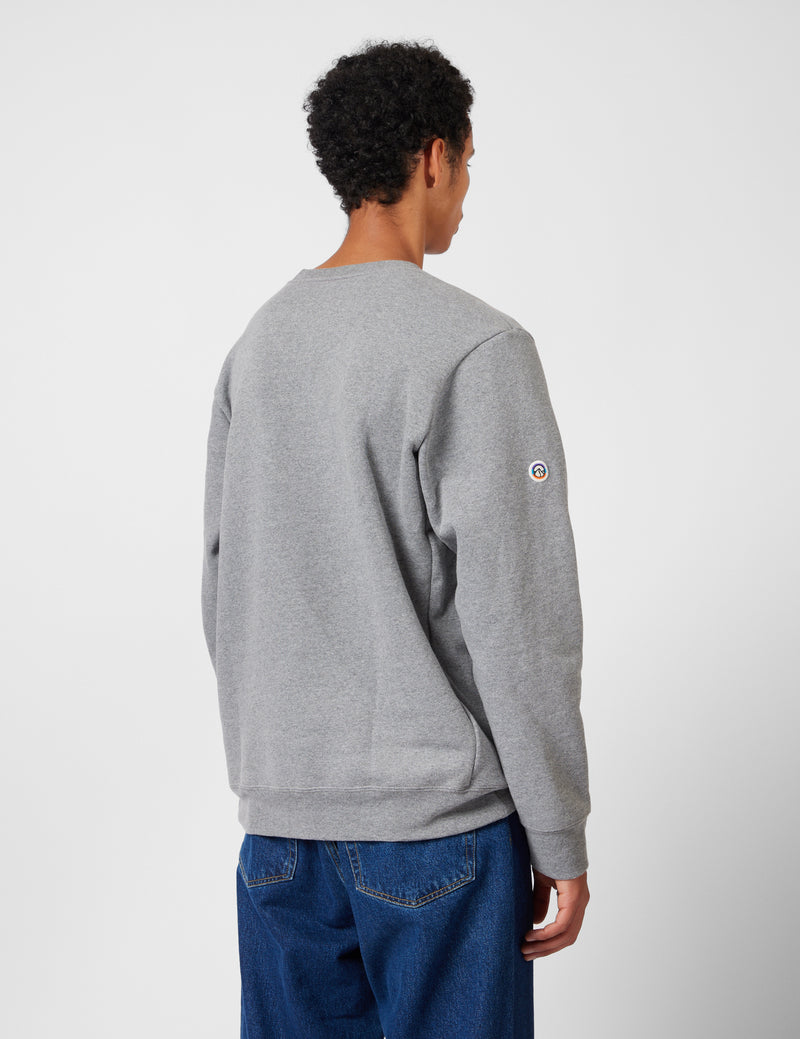 Patagonia Fitz Roy Icon Uprisal Crew Sweatshirt Gravel Heather
