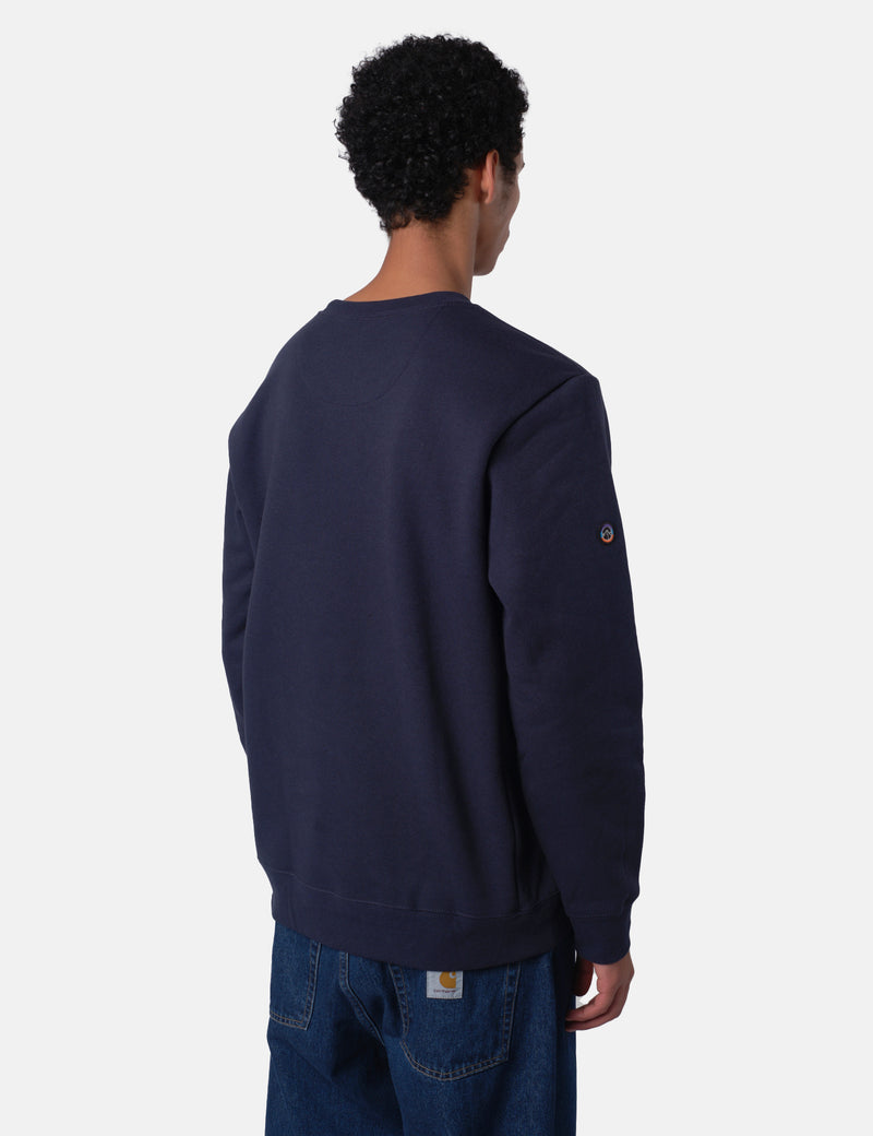 Patagonia Fitz Roy Icon Uprisal Crew Sweatshirt - New Navy Blue