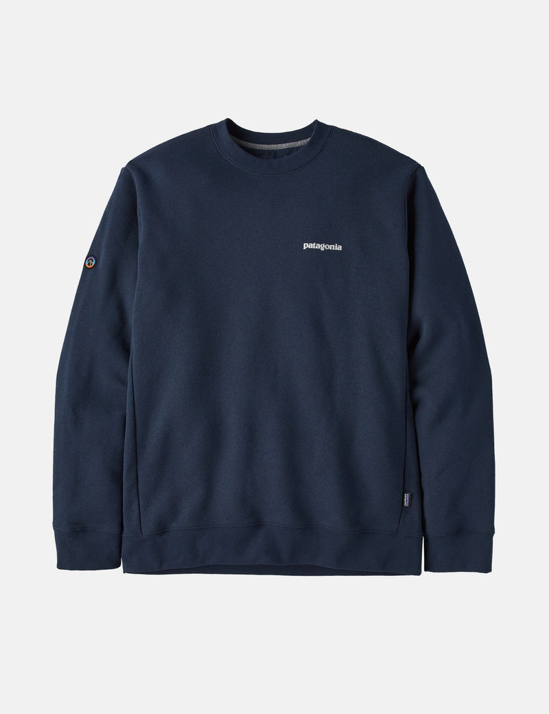 Patagonia Fitz Roy Icon Uprisal Crew Sweatshirt - New Navy Blue