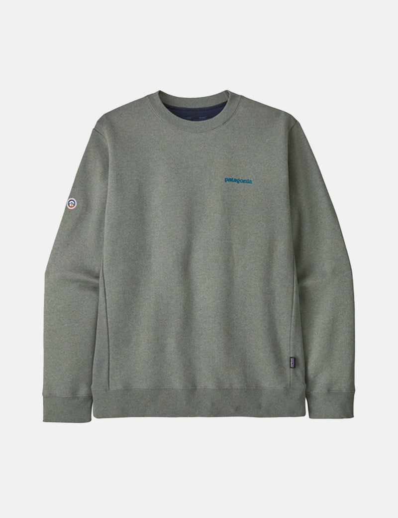 Patagonia Fitz Roy Icon Uprisal Crew Sweatshirt - Sleet Green