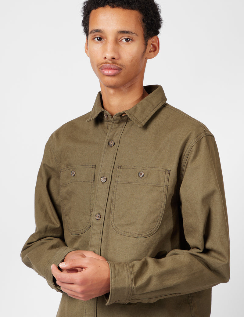 Patagonia Point Reyes Canvas Shirt - Basin Green