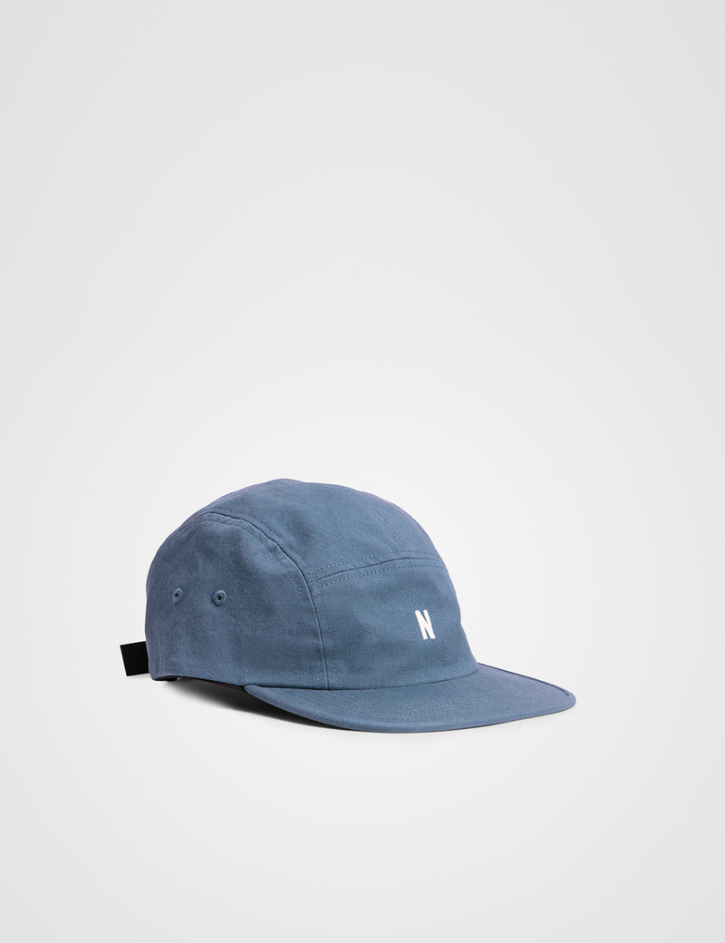 Norse Projects 5-Panel Cap (Twill) - Light Stone Blue