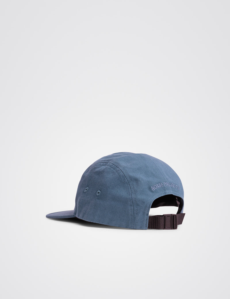 Norse Projects 5-Panel Cap (Twill) - Light Stone Blue