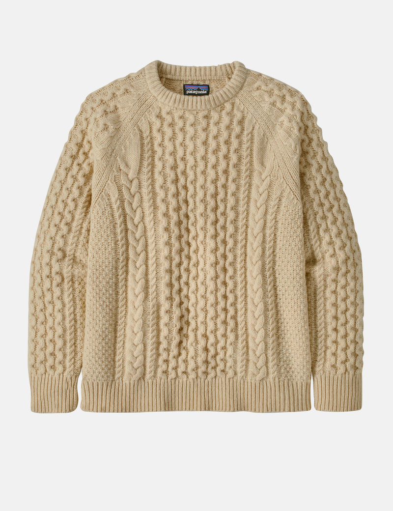 Patagonia Cable Knit Sweatshirt (Wool Blend) - Natural