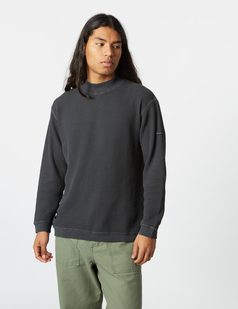 Manastash Heavy Snug Thermal Mock Neck - Black