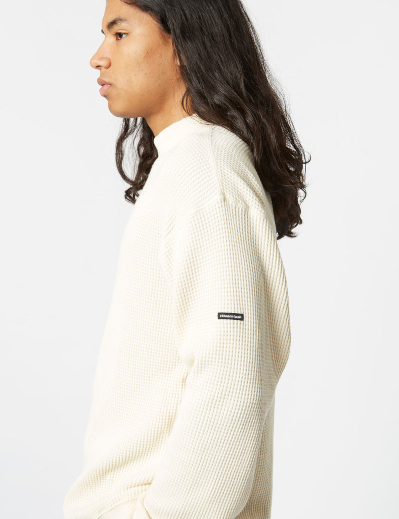 Manastash Heavy Snug Thermal Mock Neck - Natural