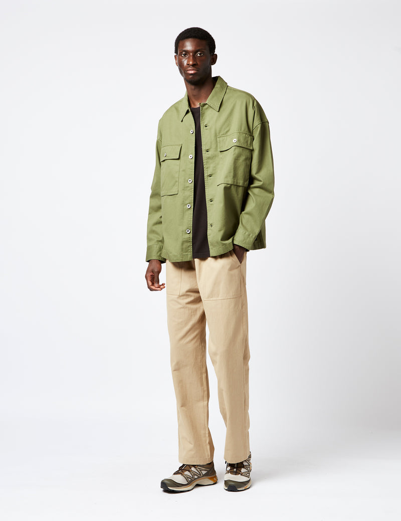 Levis Masonic Patch Overshirt - Bluish Olive Green