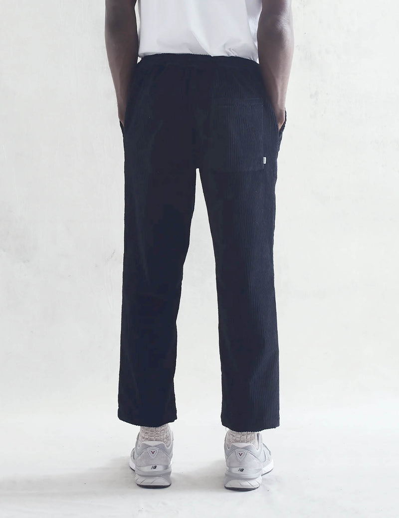 Wax London Pleat Trousers (Corduroy) - Navy Blue