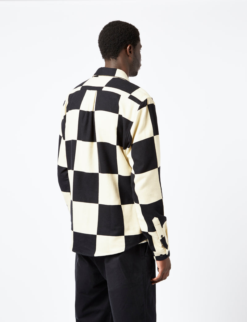 Portuguese Flannel Tile Shirt - Black