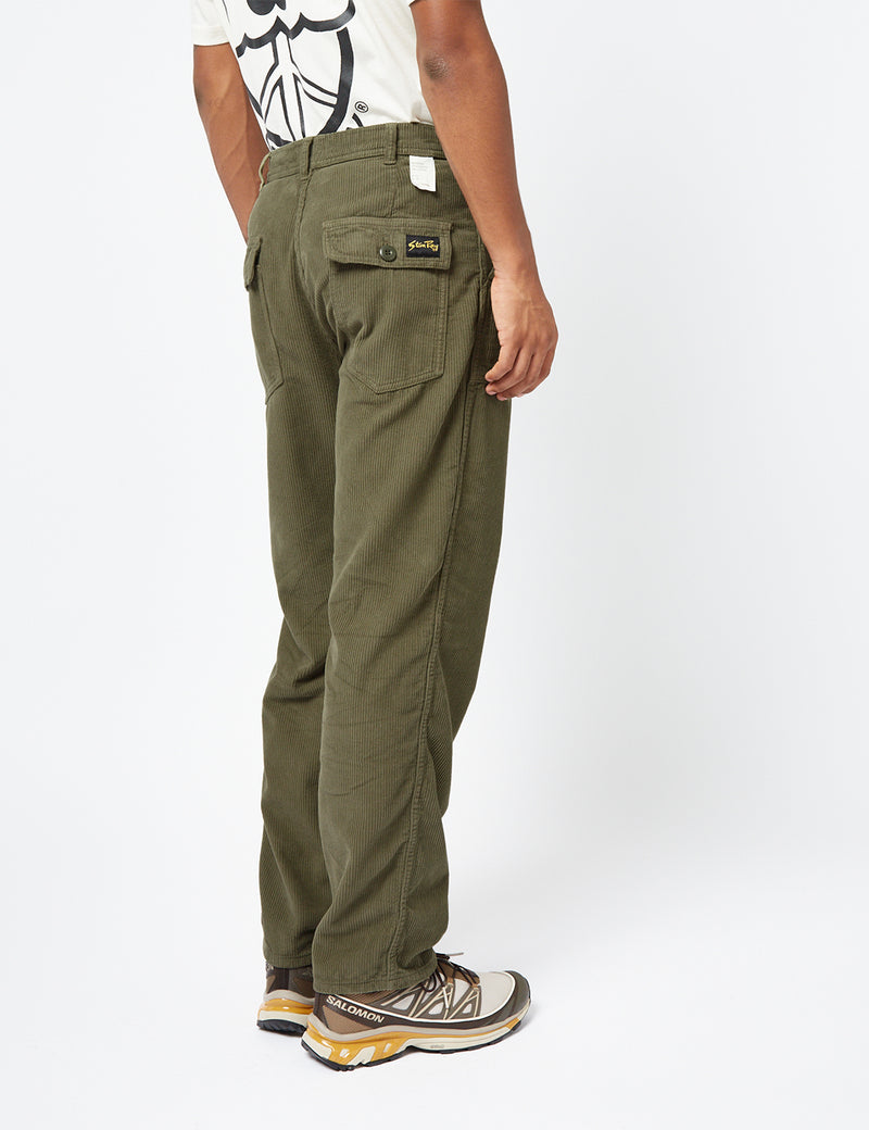 Stan Ray Fat Pant (Loose/Cord) - Olive Green